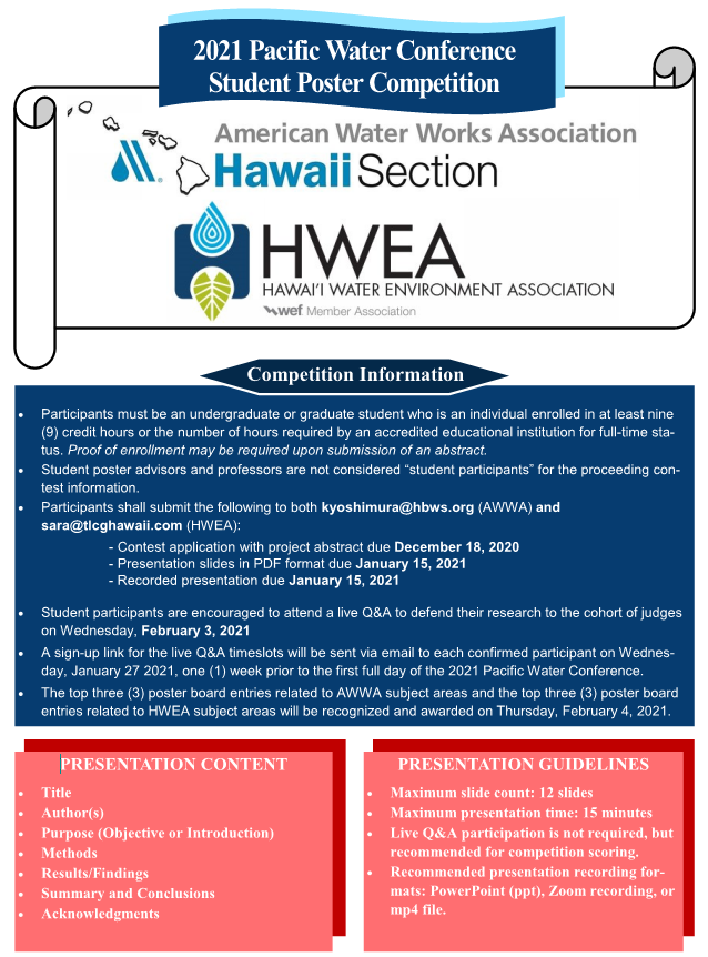 Student Poster Pacific Water Conference